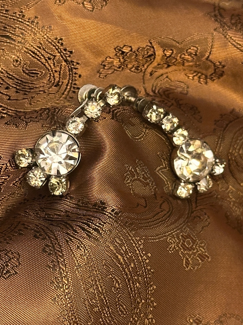 CORO Collectible Crystal Drop Screw-Back Earrings